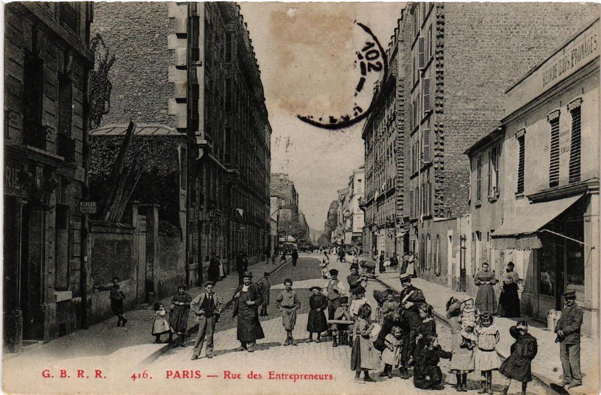 CPA PARIS (15th) Rue des Entrepreneurs. (536821)