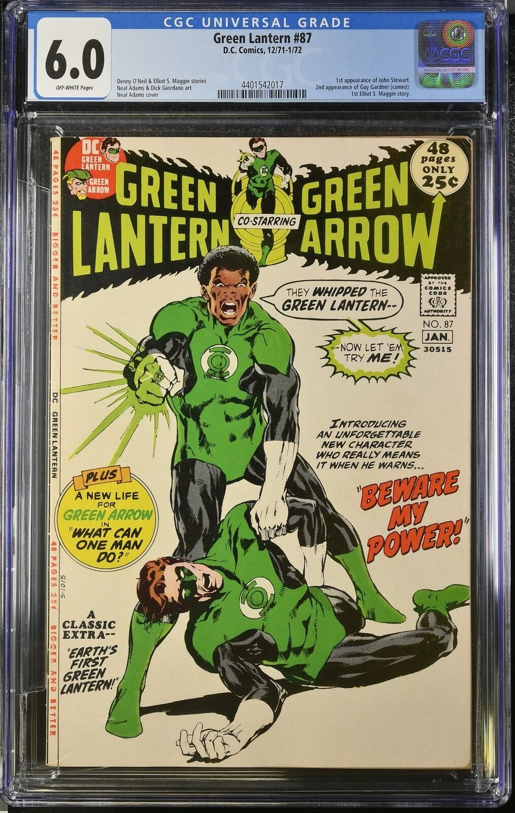 Green Lantern #87 CGC FN 6.0 Off White 1st Appearance John Stewart DC Comics