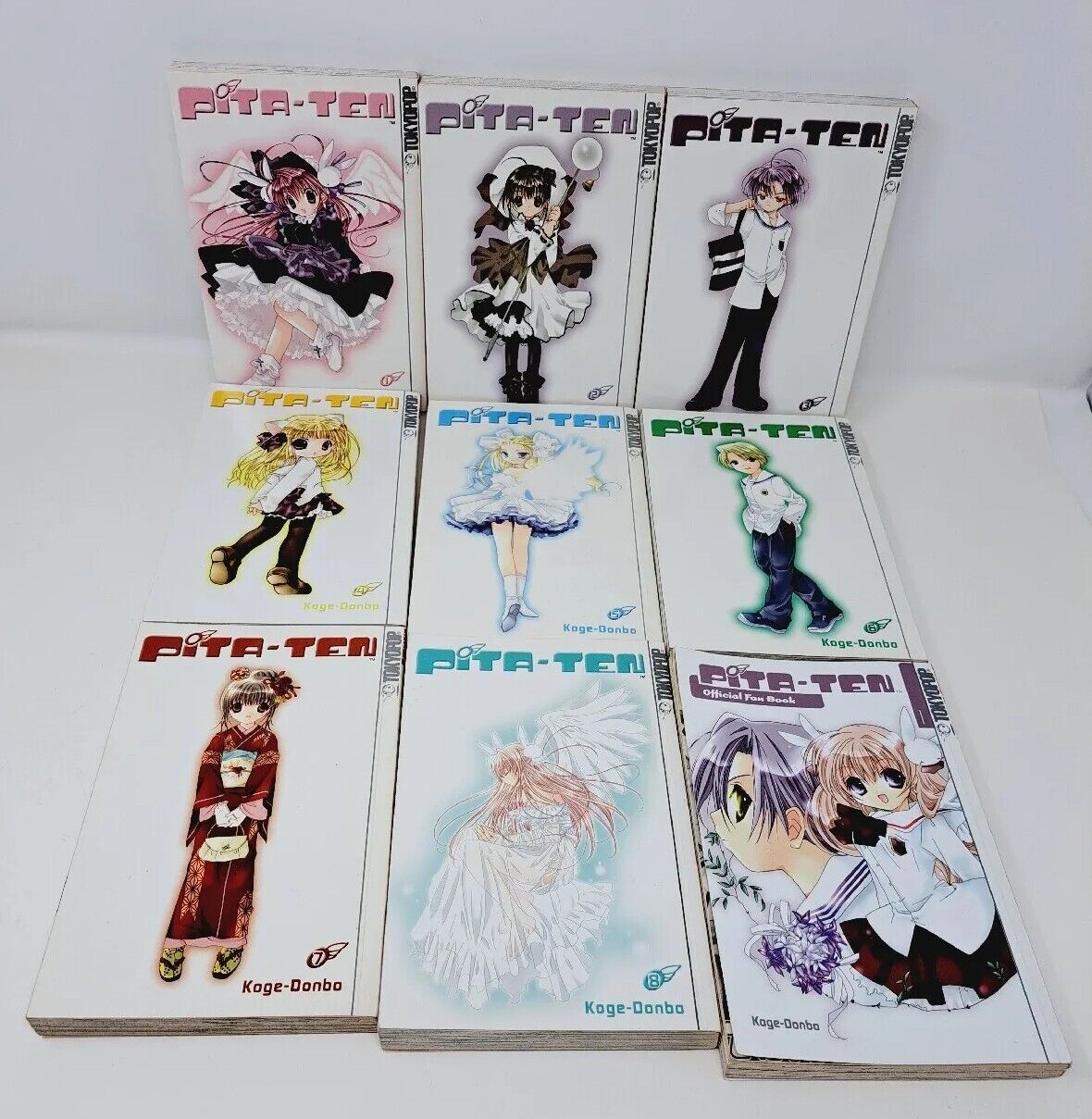 Pita-Ten Volumes 1-8 & Official Fan Book English Manga  Tokyopop Kog-Donbo 2004