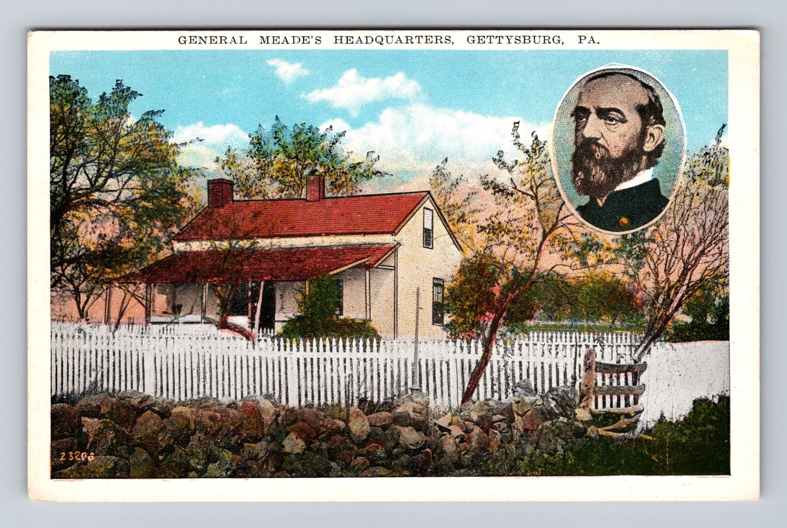 Gettysburg PA-Pennsylvania, General Meade's Headquarters, Vintage Postcard
