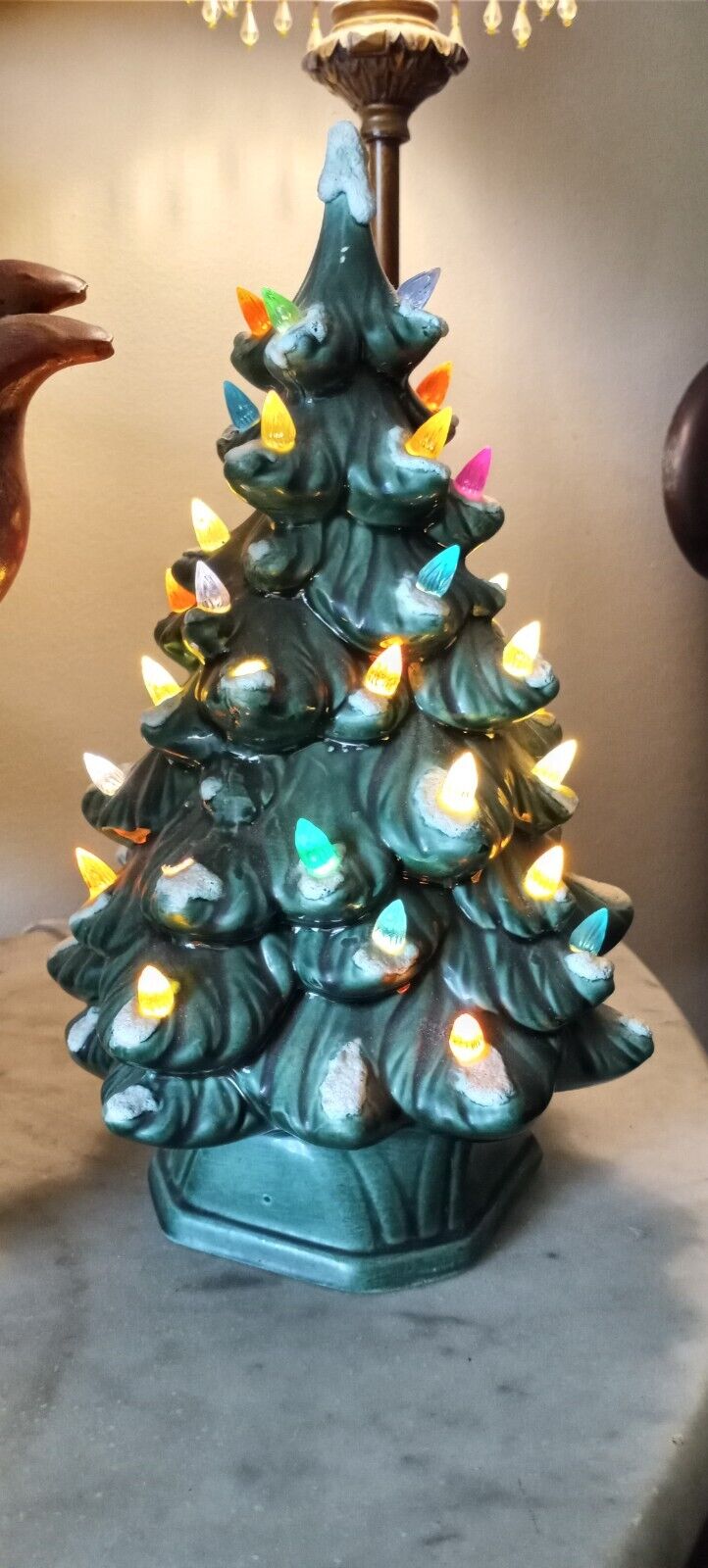 Vintage Mid-Century Miniature Ceramic Christmas Tree