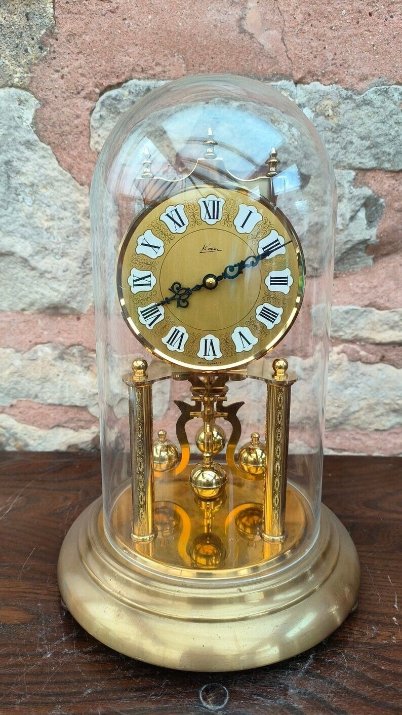 Miraculous Vintage Kein 400-Day Torsion Clock German Anniversary Mantel Clock