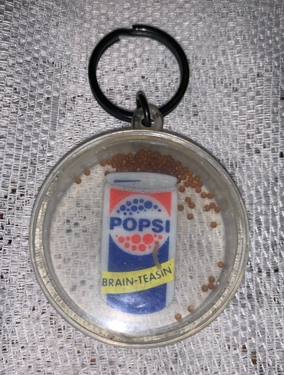 Vintage POPSI BRAIN-TEASIN TOY GAME KEYCHAIN COLLECTIBLE