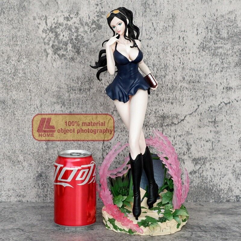 Anime OP Nico Robin fashion black dress hot girl PVC figure Statue Toy Gift