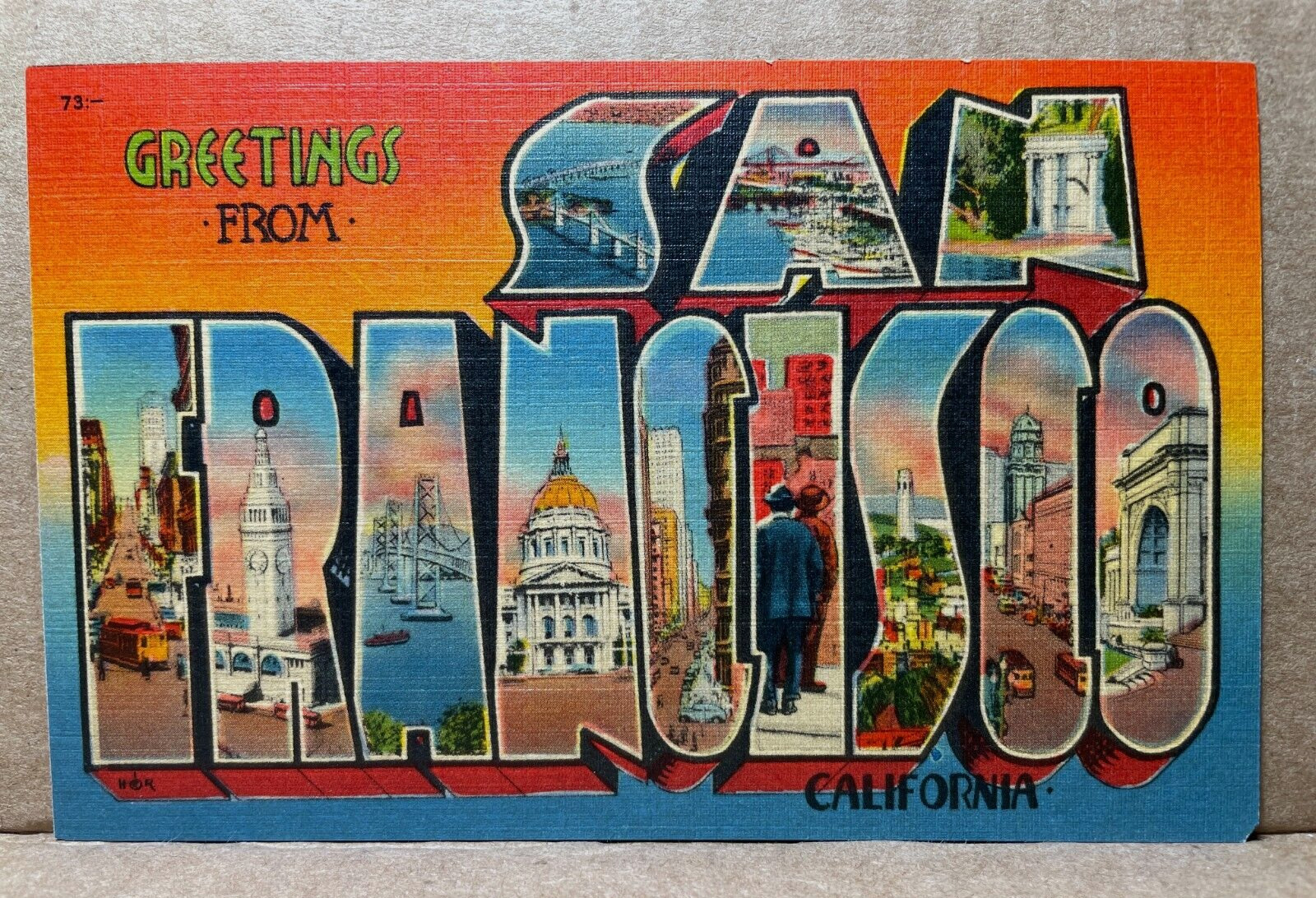 Postcard Greetings from San Francisco California Multi View Large Letter