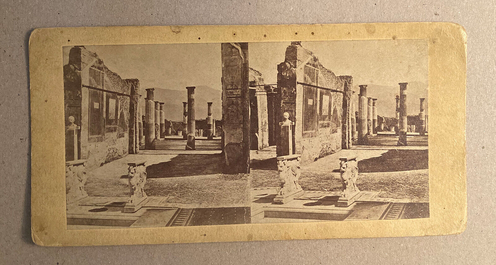 Pompei Pompeii Italia Italy – Stereoview Slide – Vintage Collectible Photograph