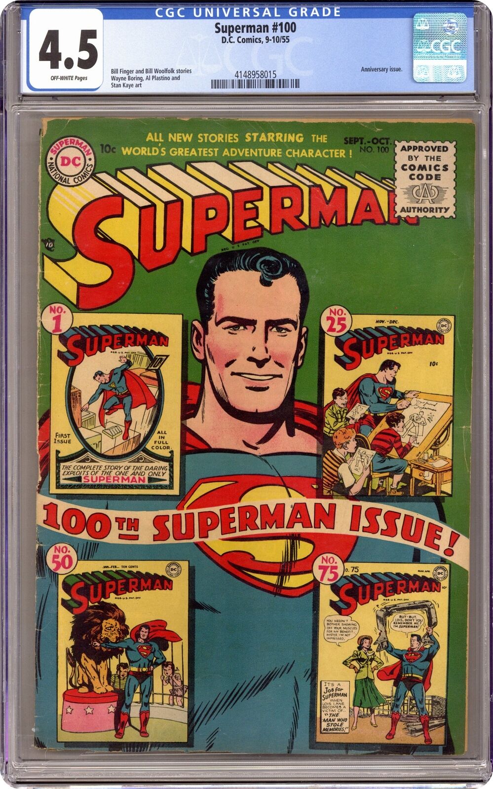 Superman #100 CGC 4.5 1955 4148958015