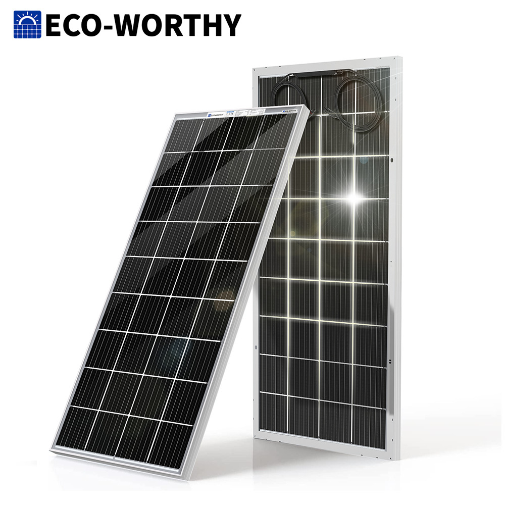 ECO-WORTHY 100W 200W 400W 1000W Watt Bifacial Solar Panel Mono PV 12V Home RV