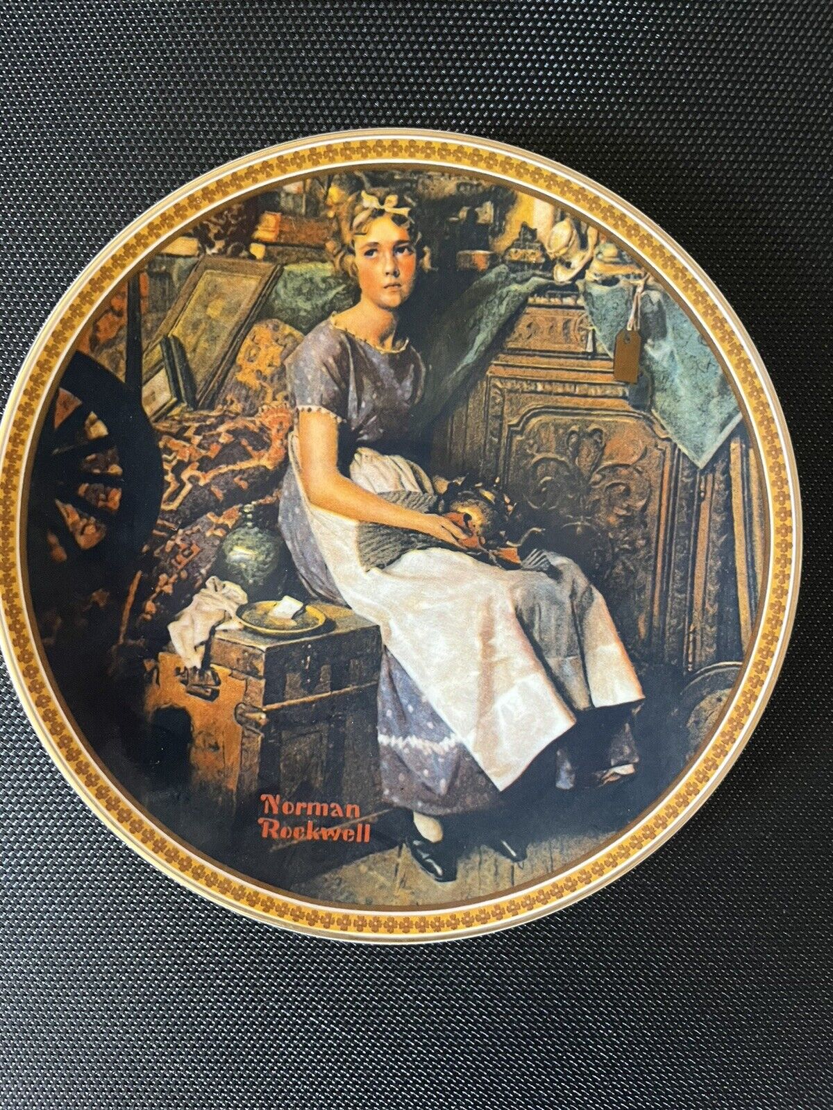 norman rockwell plates Vintage Limited Edition “Dreaming In The Attic” Single