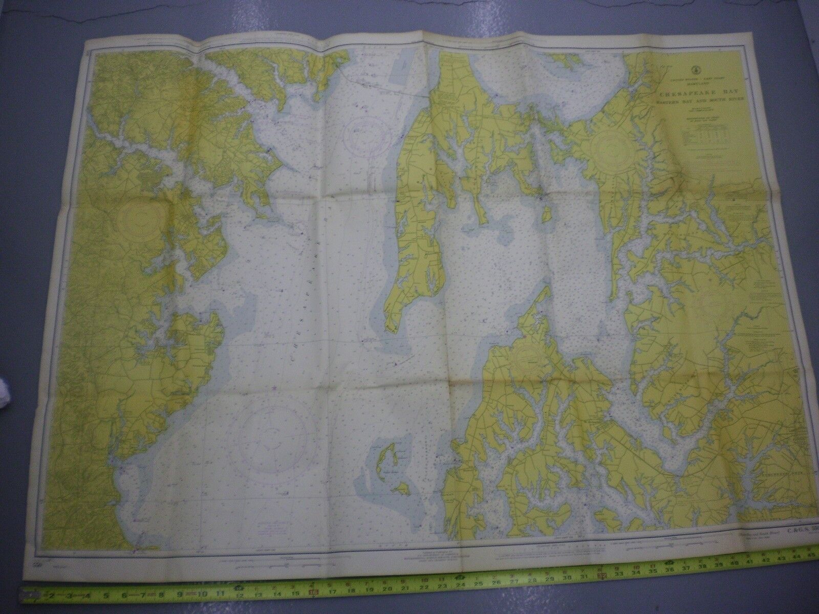 C&GS Navigational Chart 550 Chesapeake Bay Eastern Bay-South River Jan 1967