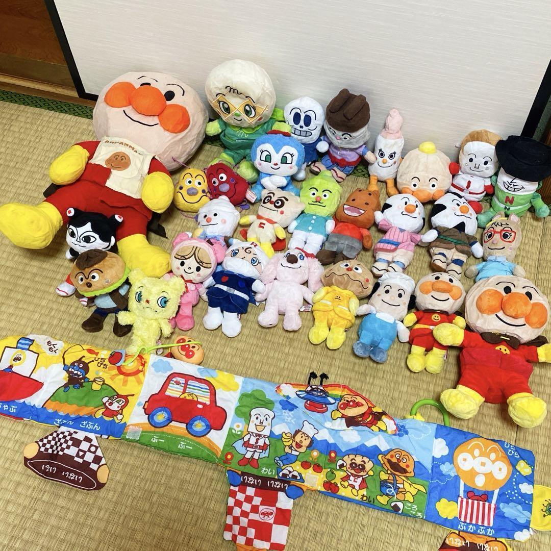 Anpanman Baby toys Plush Mascot lot of 35 Set sale Akachan-man Melonpanna etc.