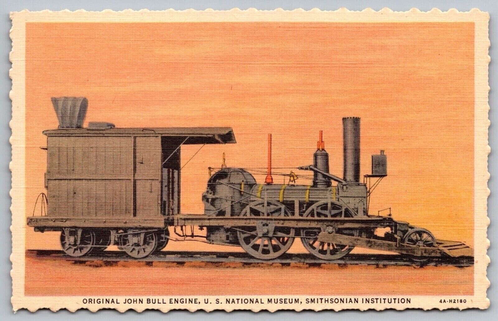 Original John Bull Engine US National Museum UNP Postcard
