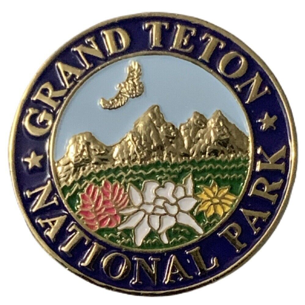 Vintage Grand Teton National Park Scenic Travel Souvenir Pin
