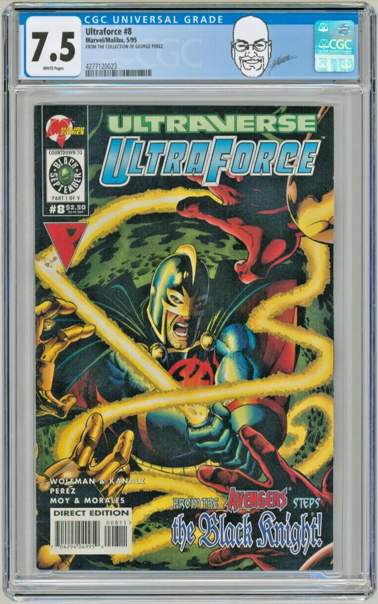 George Perez Pedigree Collection CGC 7.5 Ultra Force #8 Pérez Cover Art Avengers