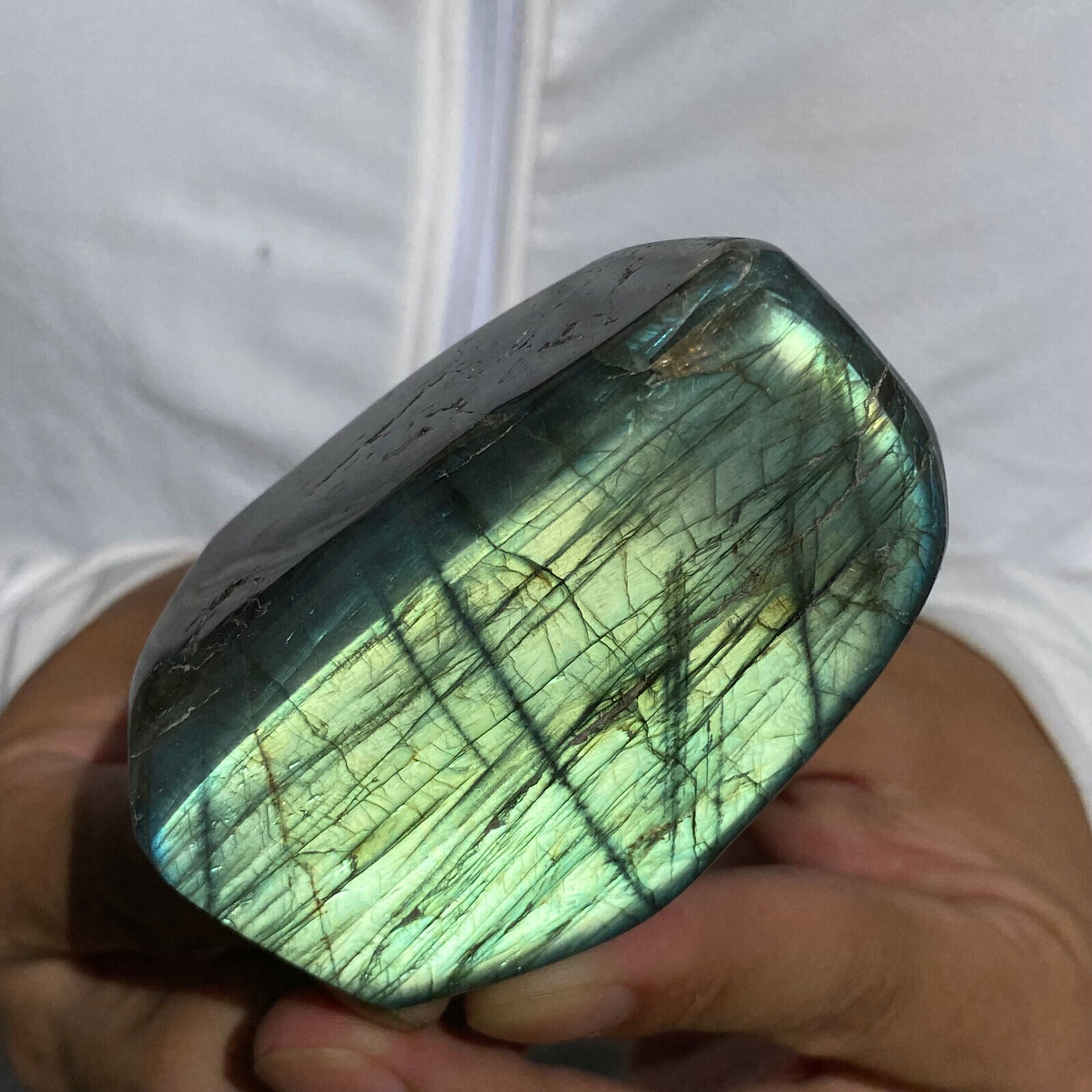 290g Natural Labradorite Quartz Crystal Freeform Mineral Specimen Healing