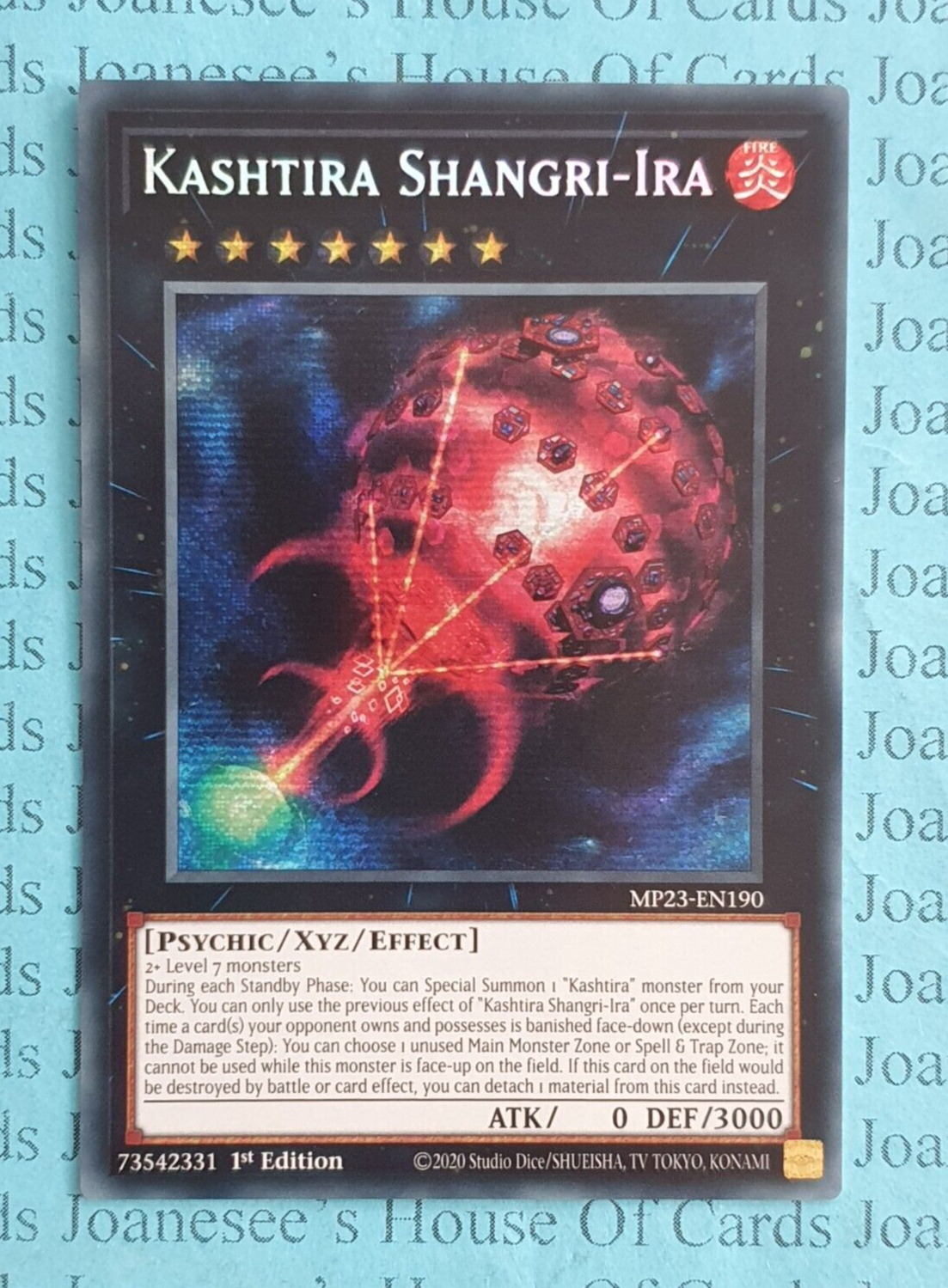 Kashtira Shangri-Ira MP23-EN190 Prismatic Secret Rare Yu-Gi-Oh Card 1st Edit New