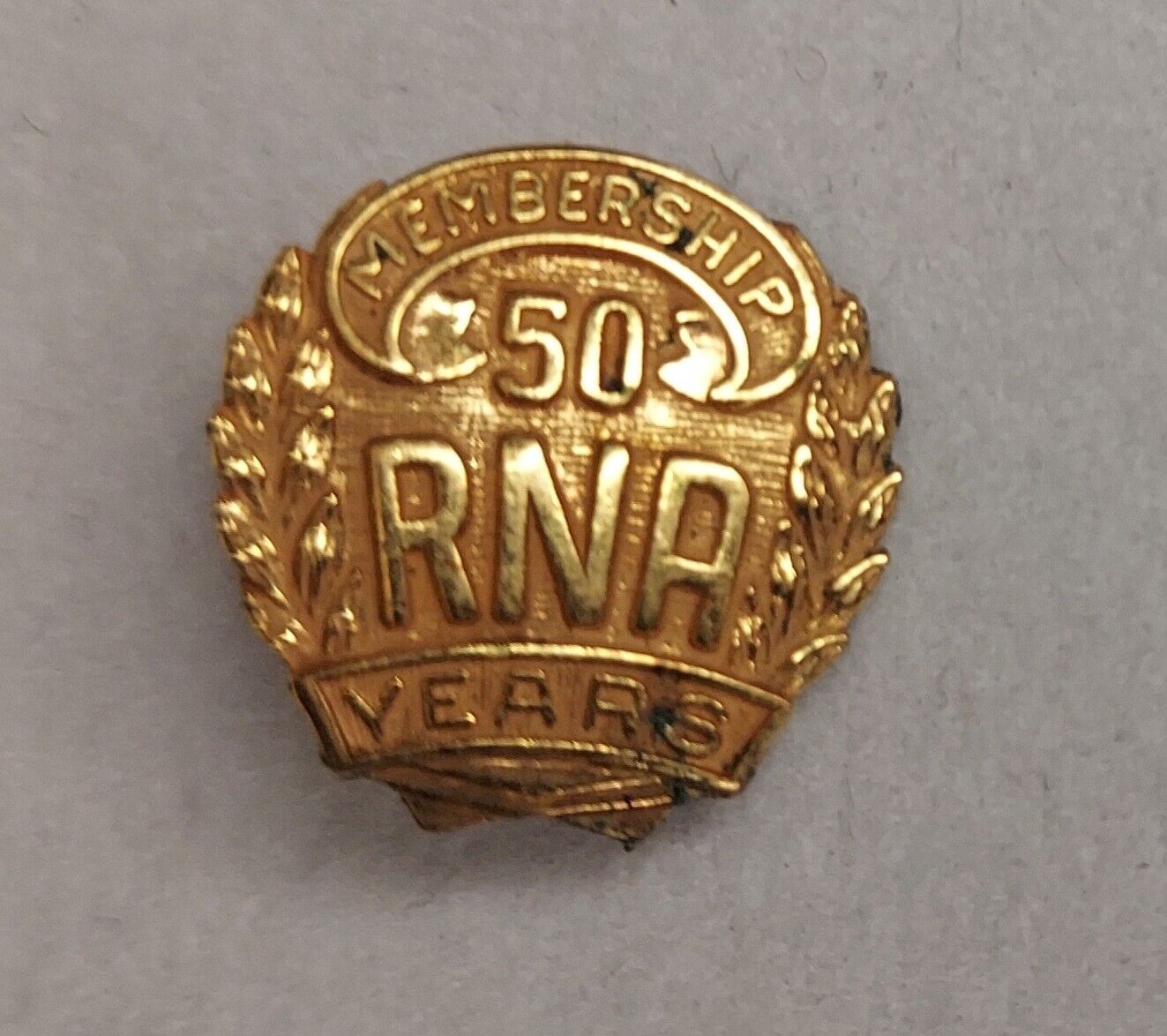Vintage 10K Gold RNA Royal Neighbor 50 Year Lapel Pin