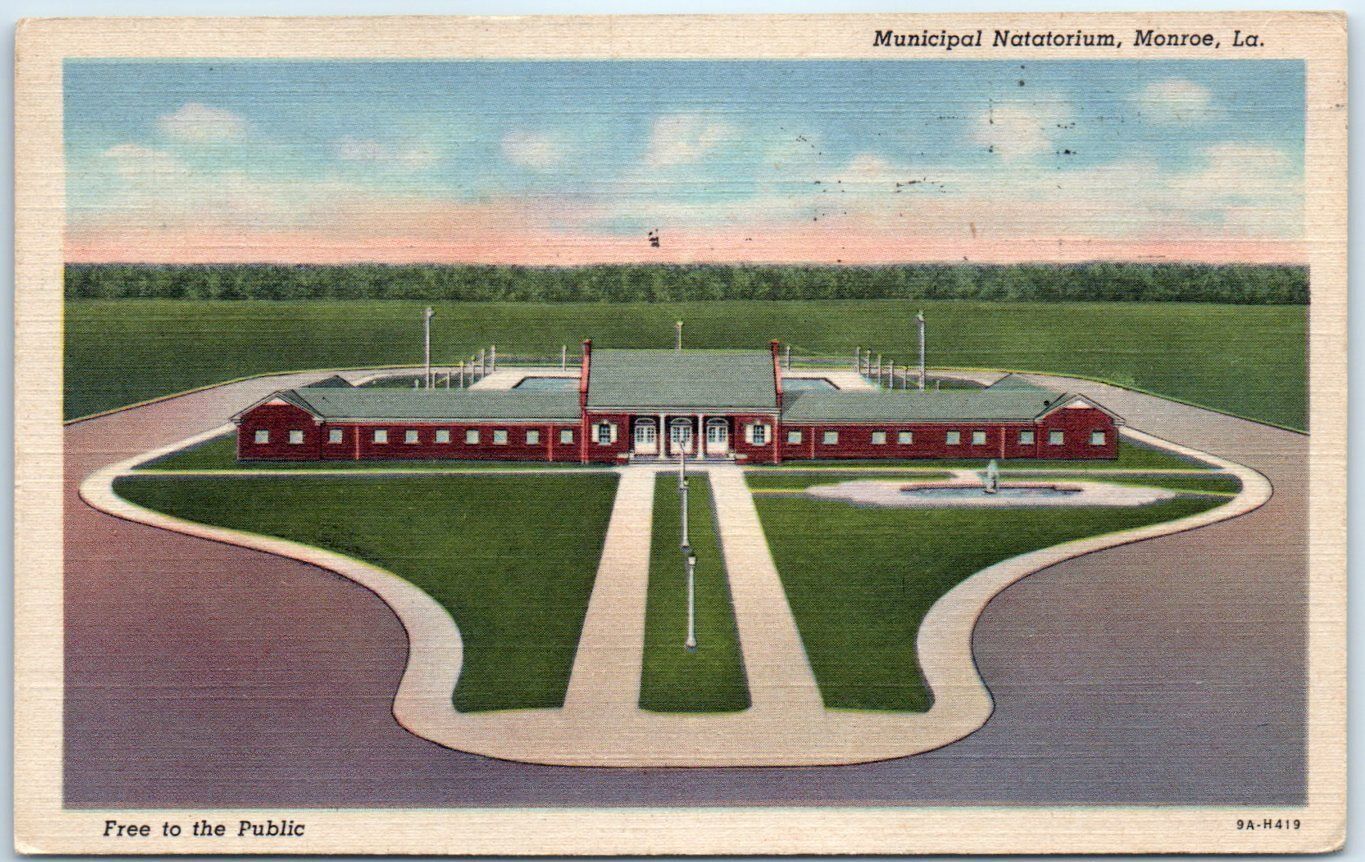 Postcard - Municipal Natatorium - Monroe, Louisiana