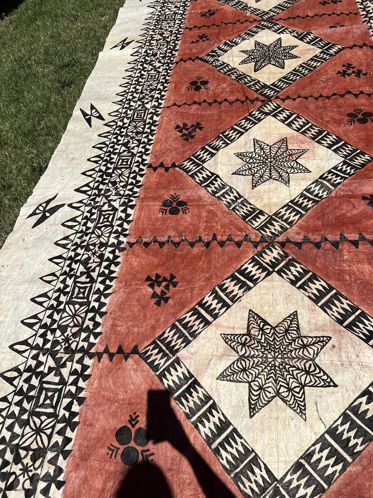 Large Tapa Cloth, Fuatanga Tokelaufeletoa From Tonga