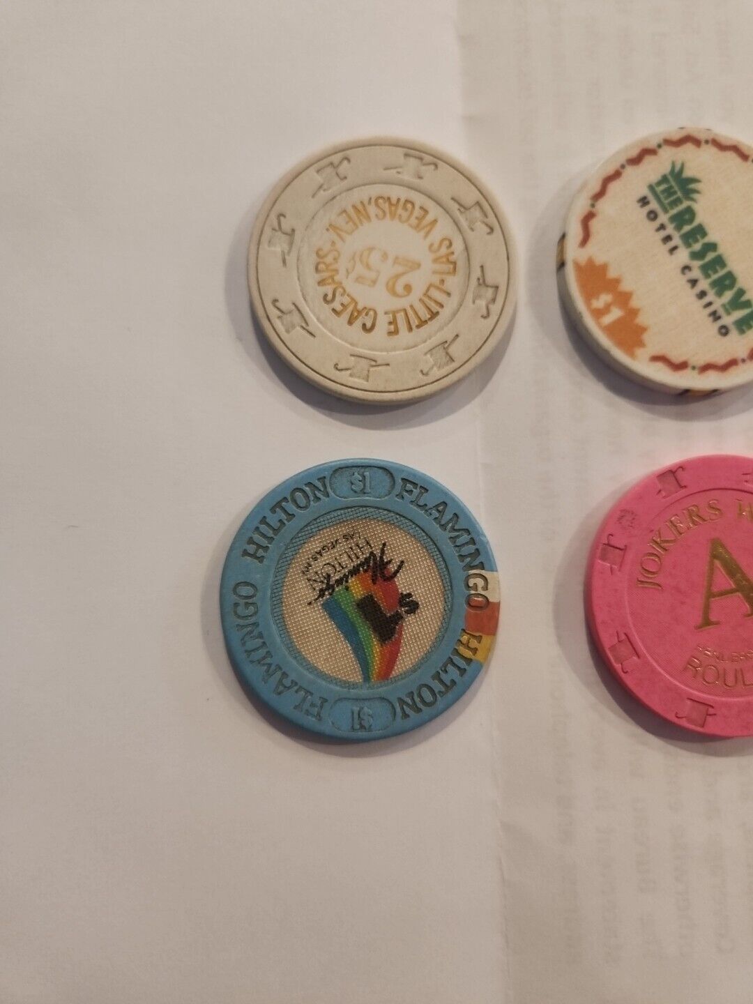 Vintage Vegas Poker Chips