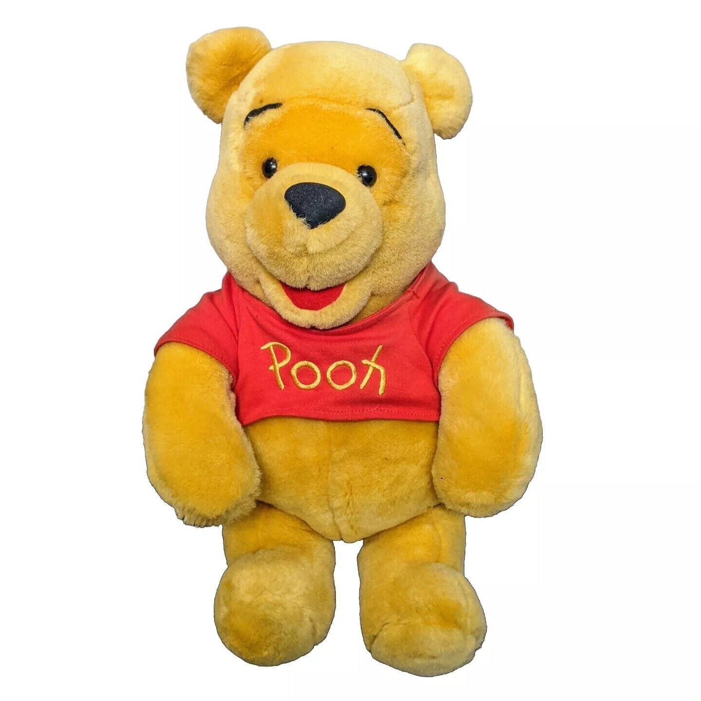 Vintage Disney World Winnie-the-Pooh 18” L Pooh Bear Plush Toy Soft Round EUC