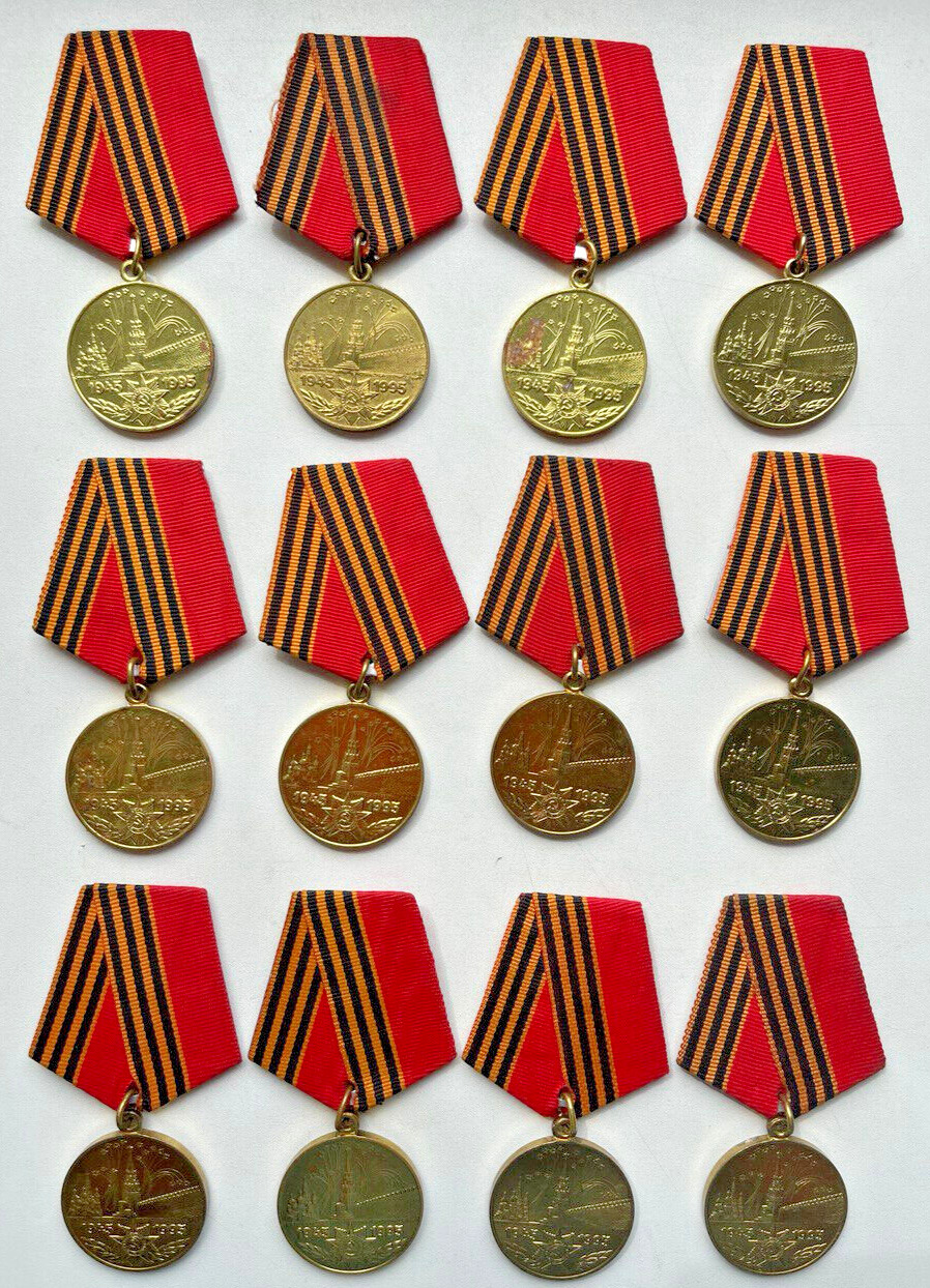 Vintage Soviet Union set of identical awards and medals of the USSR 12 pcs