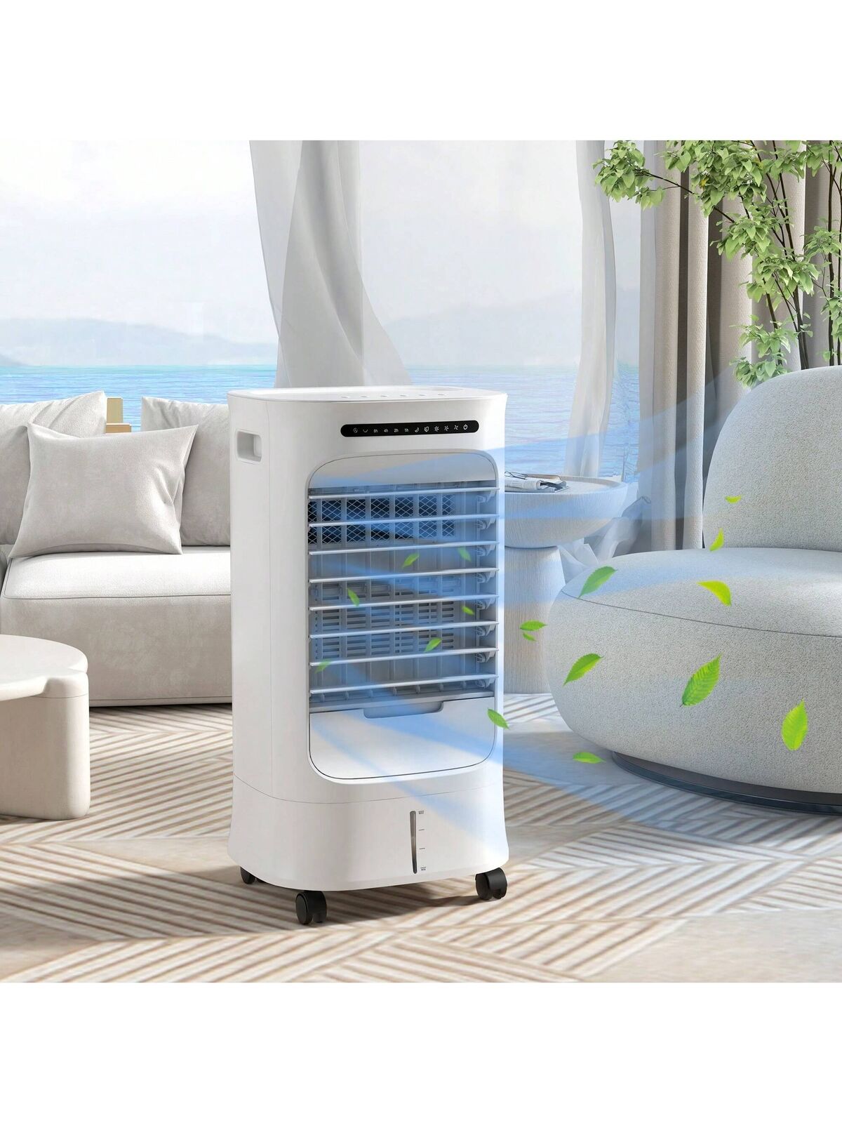 HOMCOM Room Air Cooler With Remote, 15H Timer,  LED Display，Home Appliances