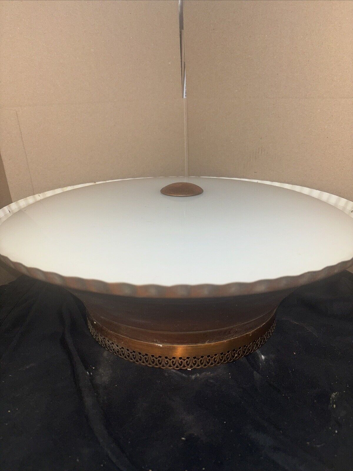 Vintage Mid Century Modern Flying Saucer - Ceiling Mounted Light Fixture