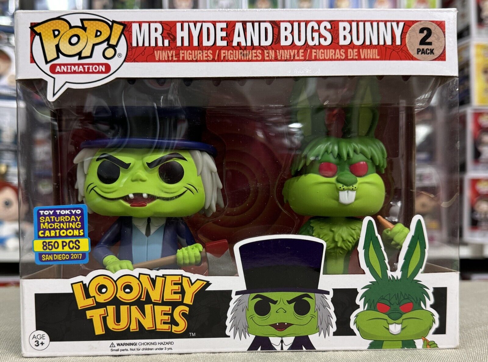 Funko Pop Looney Tunes Mr. Hyde and Bugs Bunny 2-Pack SDCC Toy Tokyo 2017 LE850