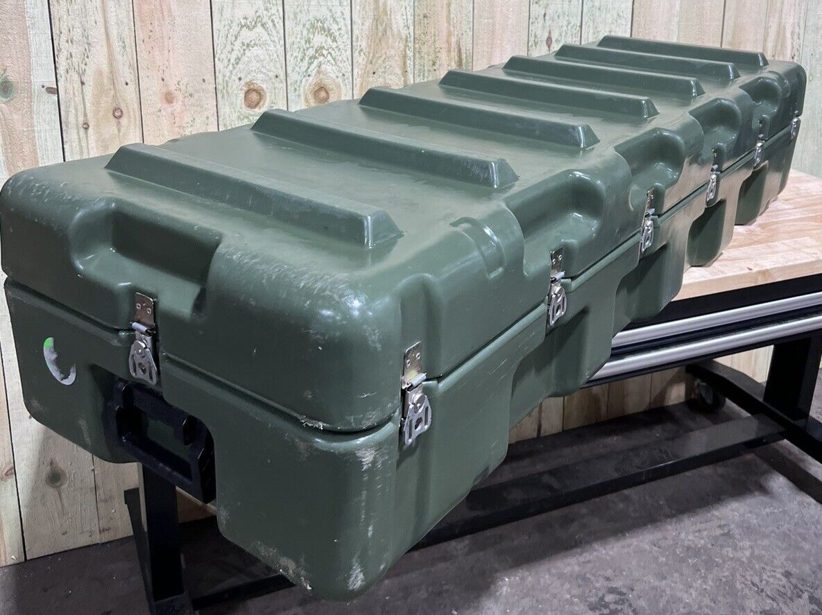 Pelican Hardigg Long Case 59” 19.5” 12” Green Waterproof Storage Footlocker