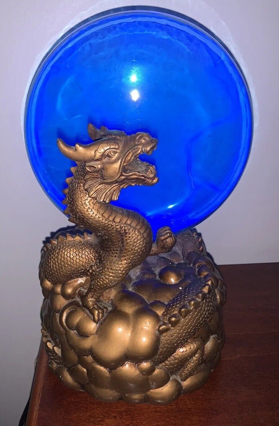Mystical Creations Lamp Dragon Electra Ancient Mist Light Moves w Touch 90’s
