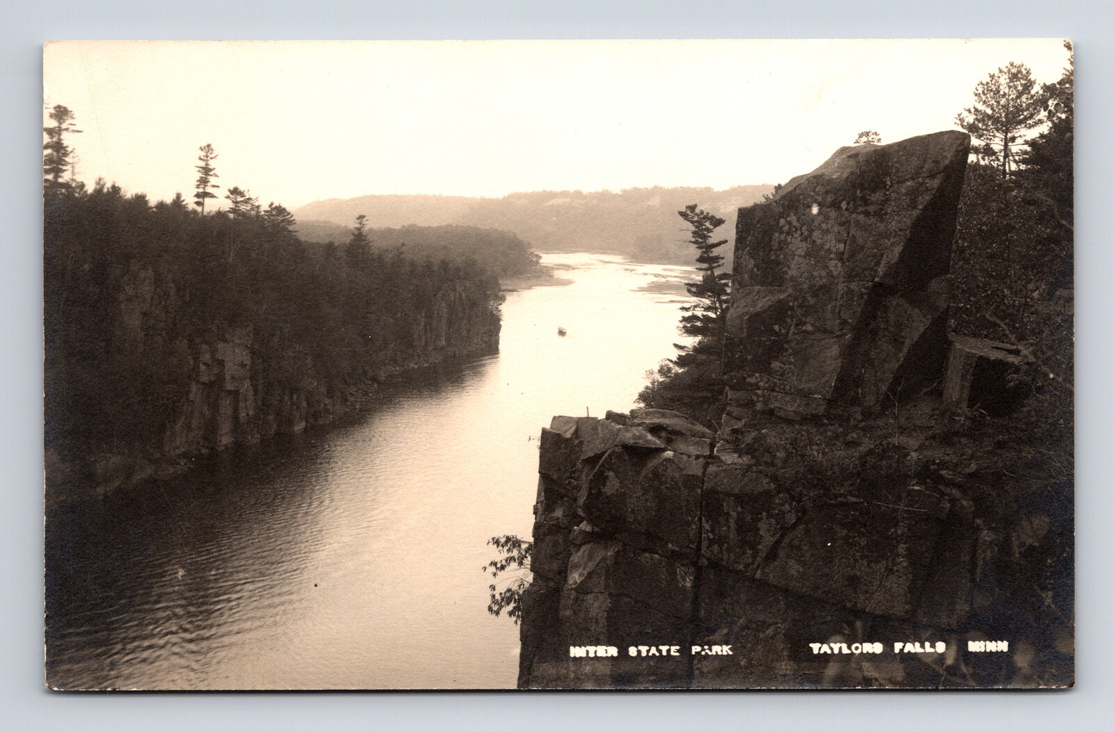 RPPC Scenic View Inter State Park Taylors Falls Minnesota MN Real Photo Postcard