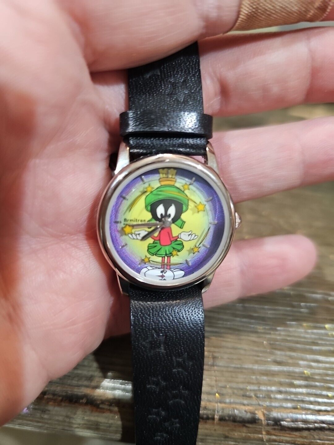 Marvin The Martian Watch Looney Toons Armitron With Spinning Stars Wristwatch
