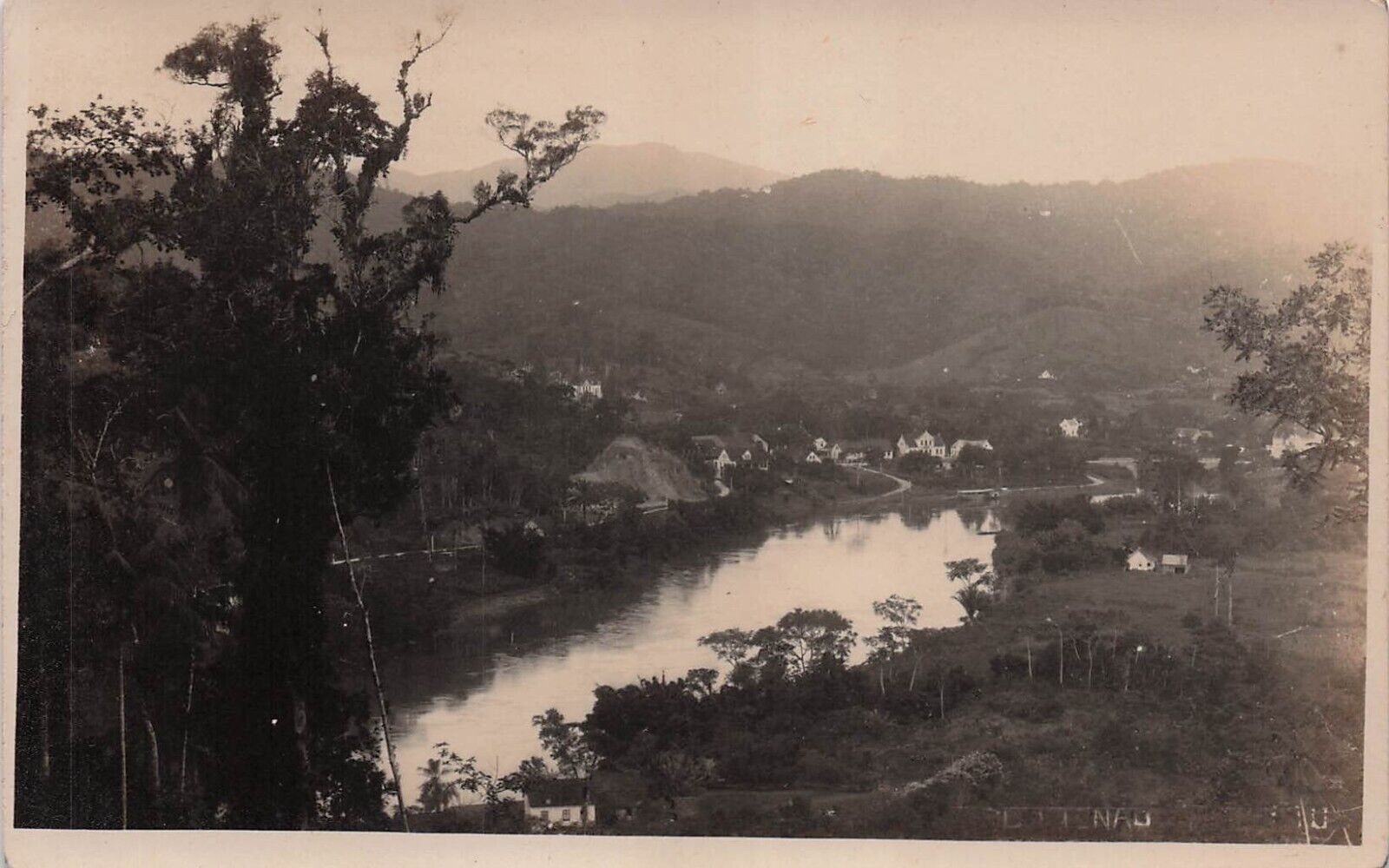 RPPC Blumenau Brazil German Colony Early 1900s Panorama Photo Postcard E7