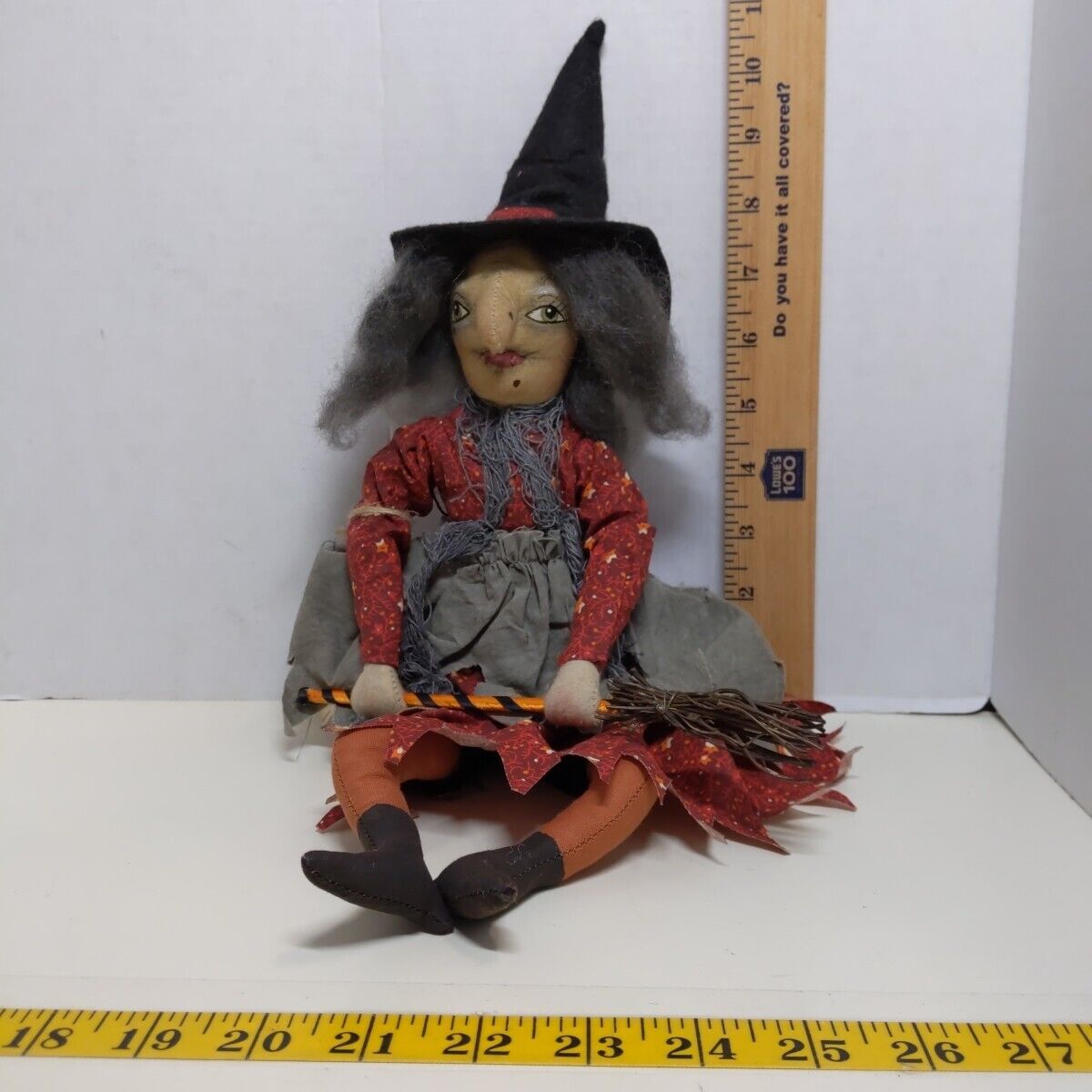 Joe Spencer's Gathered Traditions Paprika Little Witch Halloween Handcrafted