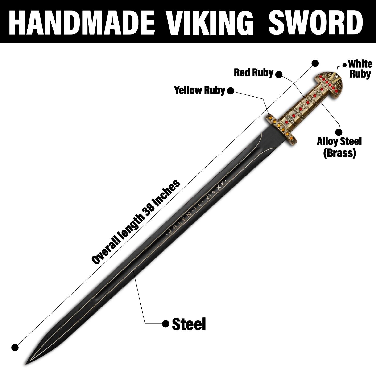 Viking Handmade Ragnar Lothbrok Viking sword , Viking Sword Of king Lothbrok