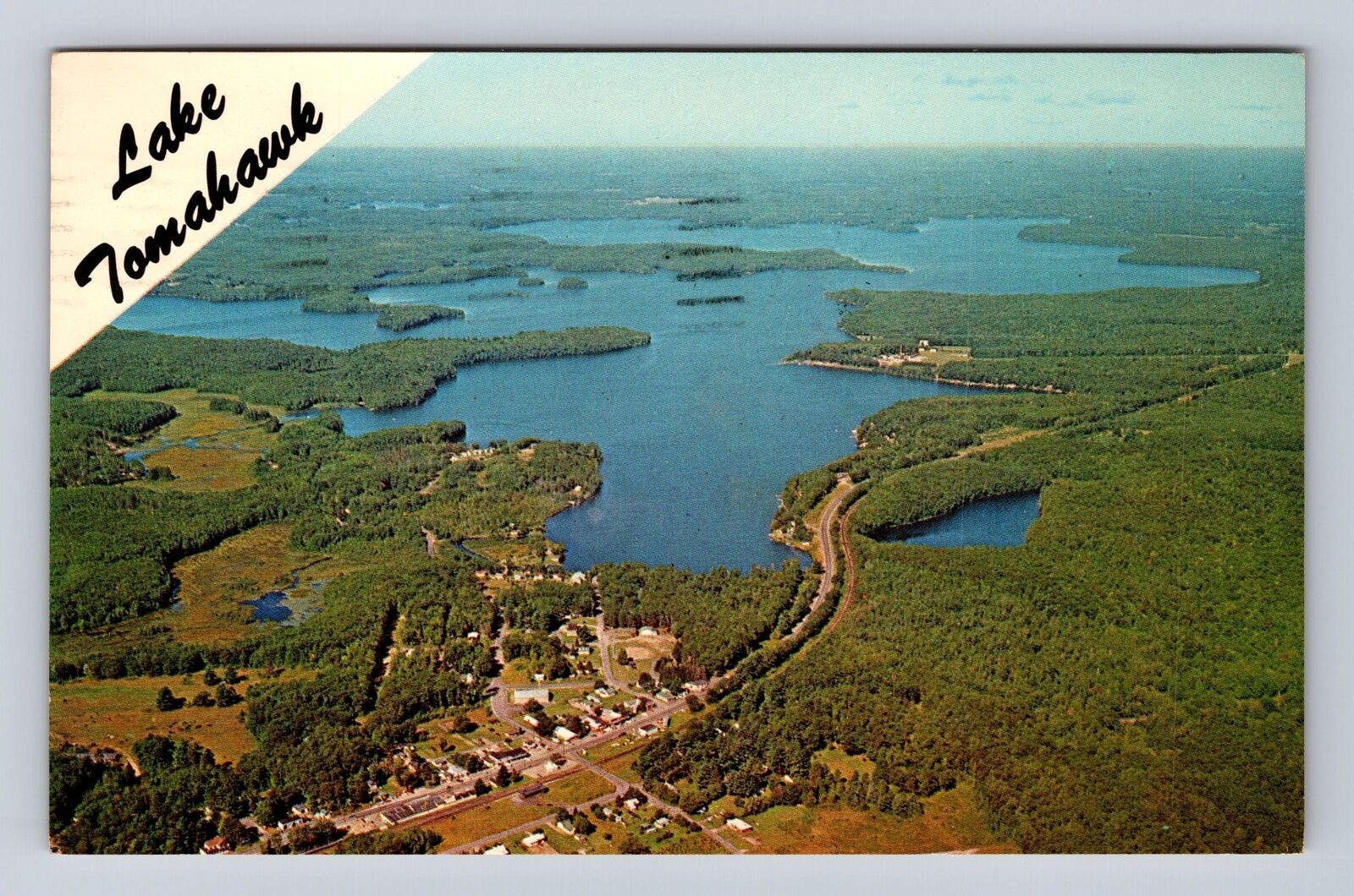 Tomahawk WI-Wisconsin, Aerial View, Vintage c1968 Souvenir Postcard