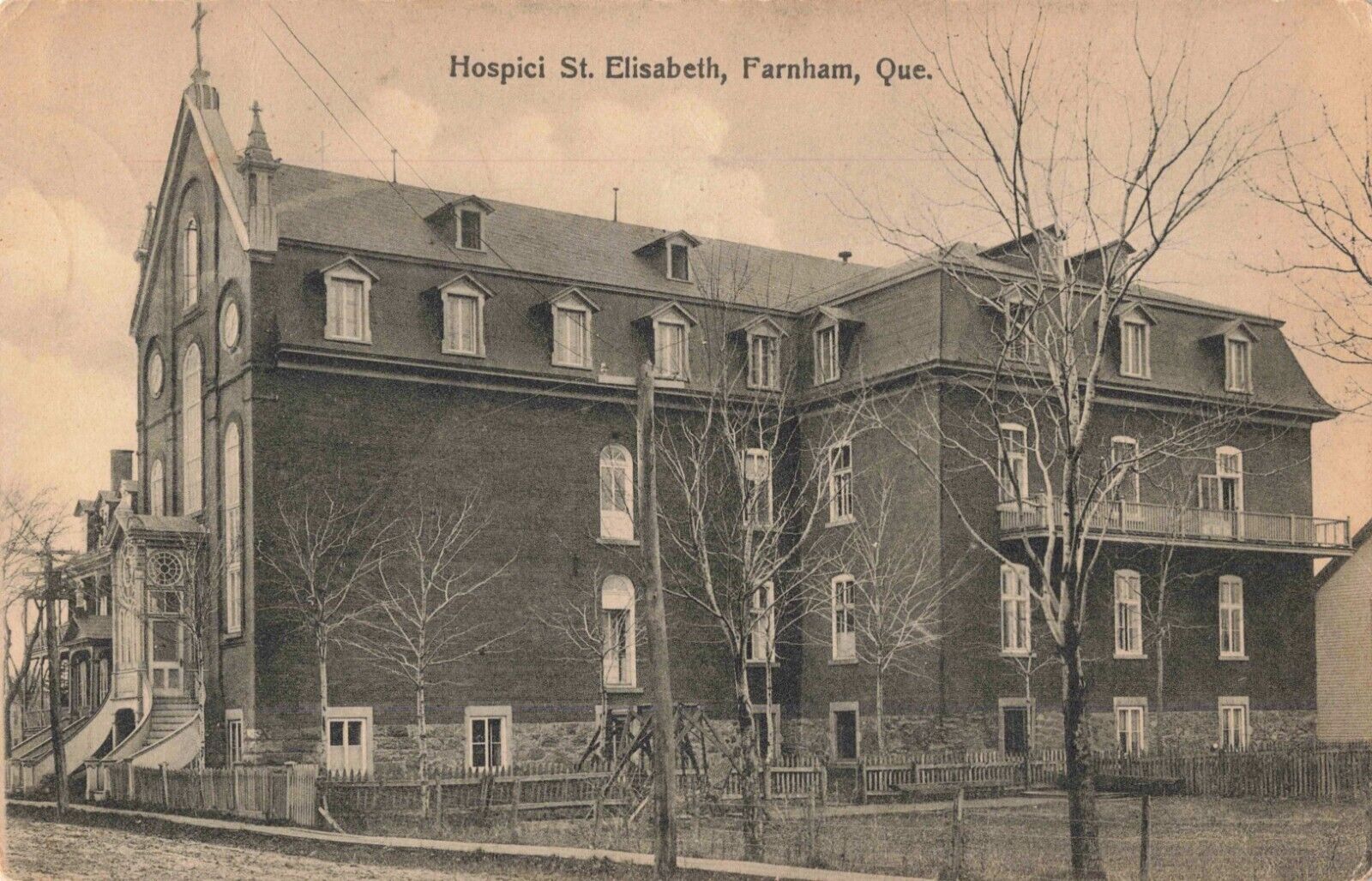 Hospici St. Elisabeth Farnham Quebec QC Canada c1910 Postcard