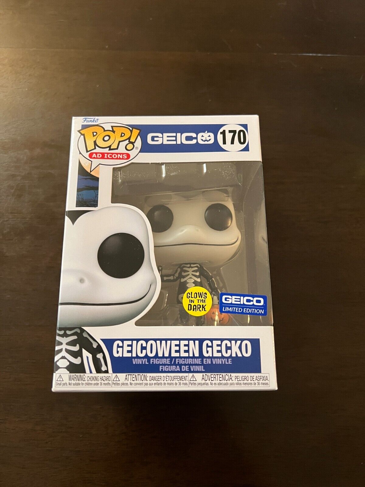 Funko POP Geicoween Geico Gecko Limited Edition #170 Glow In The Dark