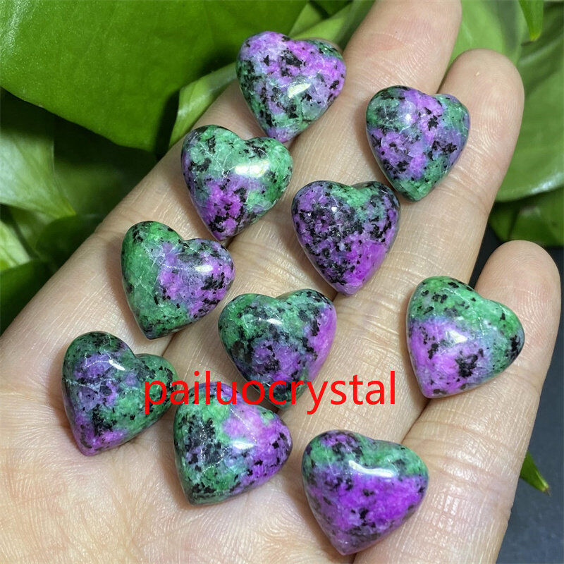 10pc Natural Zoisite Mini Heart Skull Quartz Crystal Pendant Reiki Healing Gem