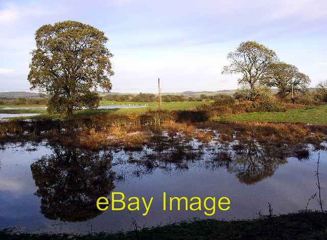Photo 6x4 Reflections in flooded fields near Lochmaben Heavy rain during  c2005
