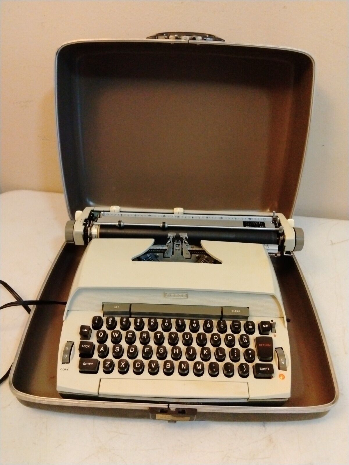 Sears Celebrity Power 12 Vintage Electric Typewriter W/ Case - TESTED/WORKS