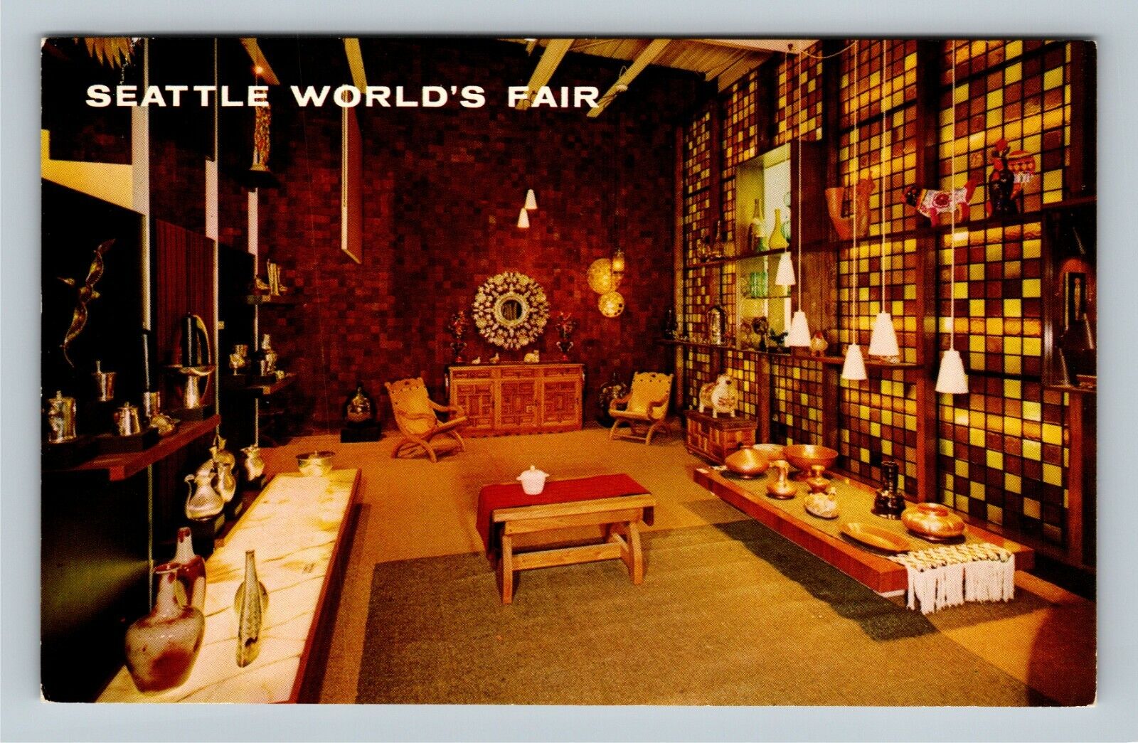 Seattle WA, Seattle's World Fair, Mexican Pavilion, Washington Vintage Postcard