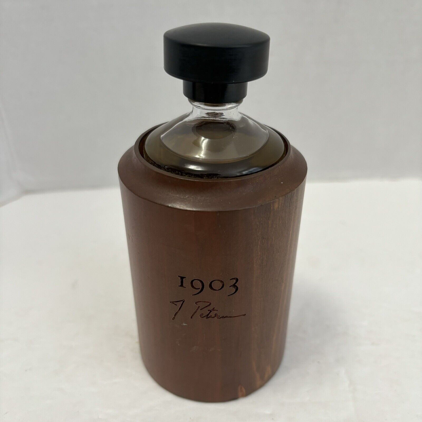 Vintage J. Peterman 1903 Cologne for Men 3.5 Fl Oz Wooden Bottle without box