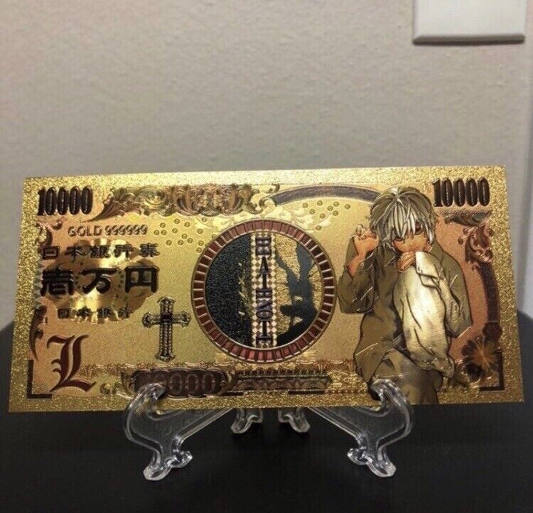 24k Gold Foil Plated Near Death Note Banknote