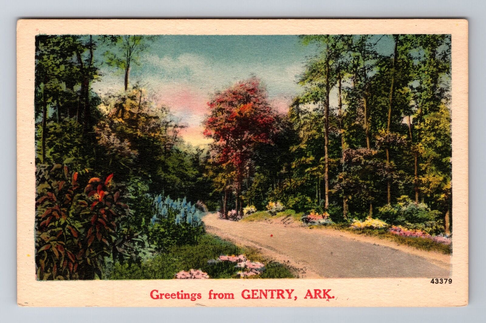 Gentry AR-Arkansas, General Greetings Road, Antique, Vintage Souvenir Postcard