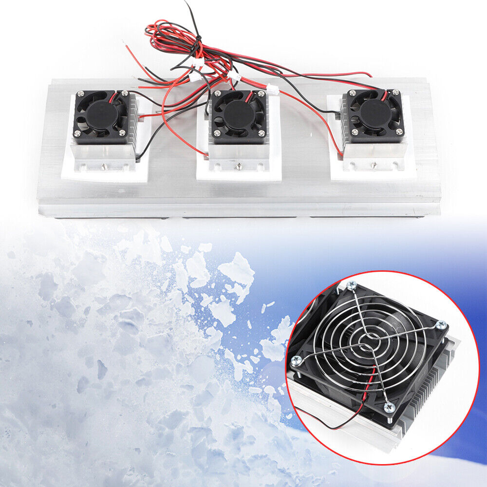3-Chip Semiconductor Refrigeration Thermoelectric Peltier Cooler Air Cooling