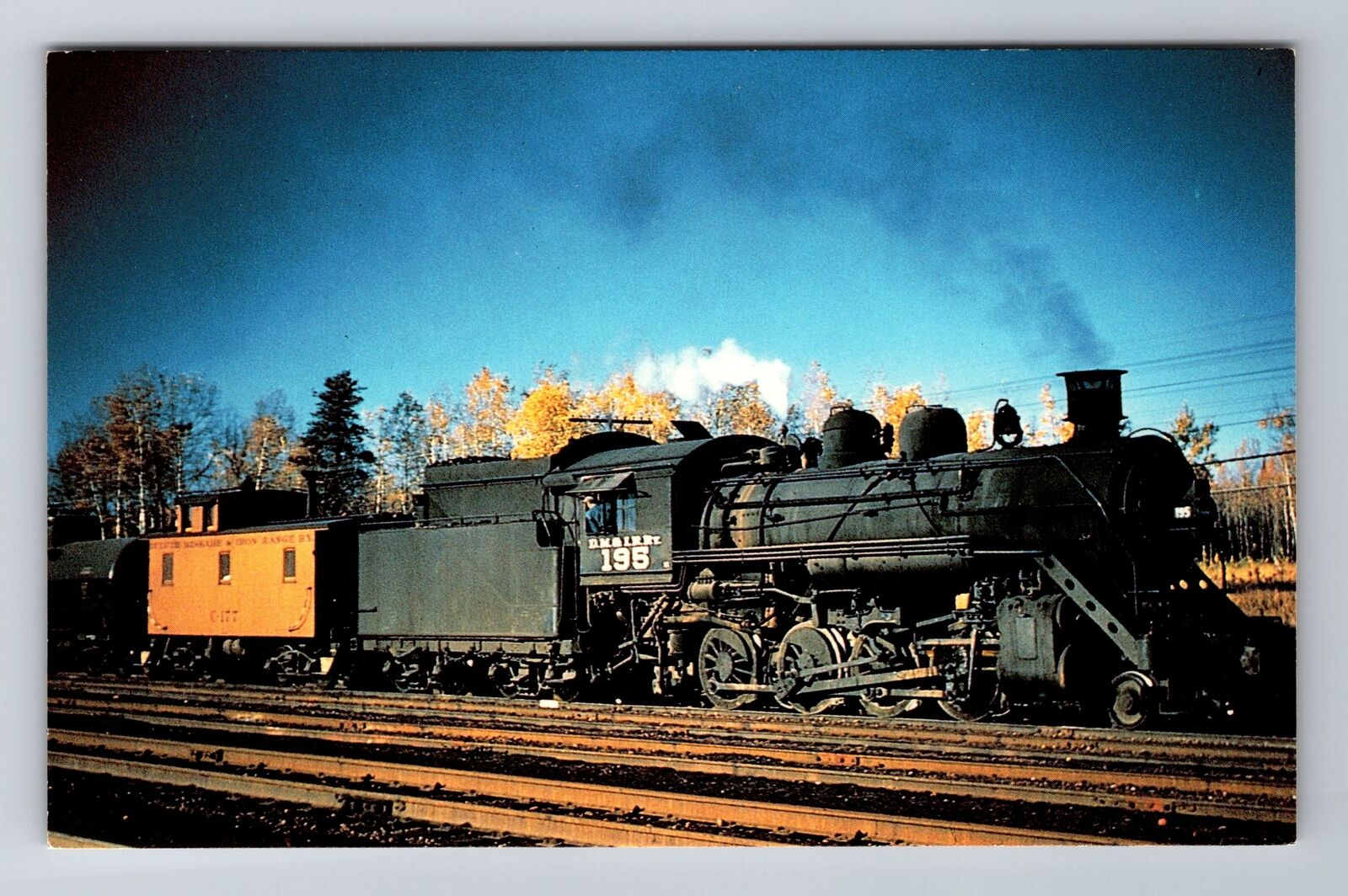 Duluth Missabe & Iron Range RW Number 195 Transportation, Vintage Postcard