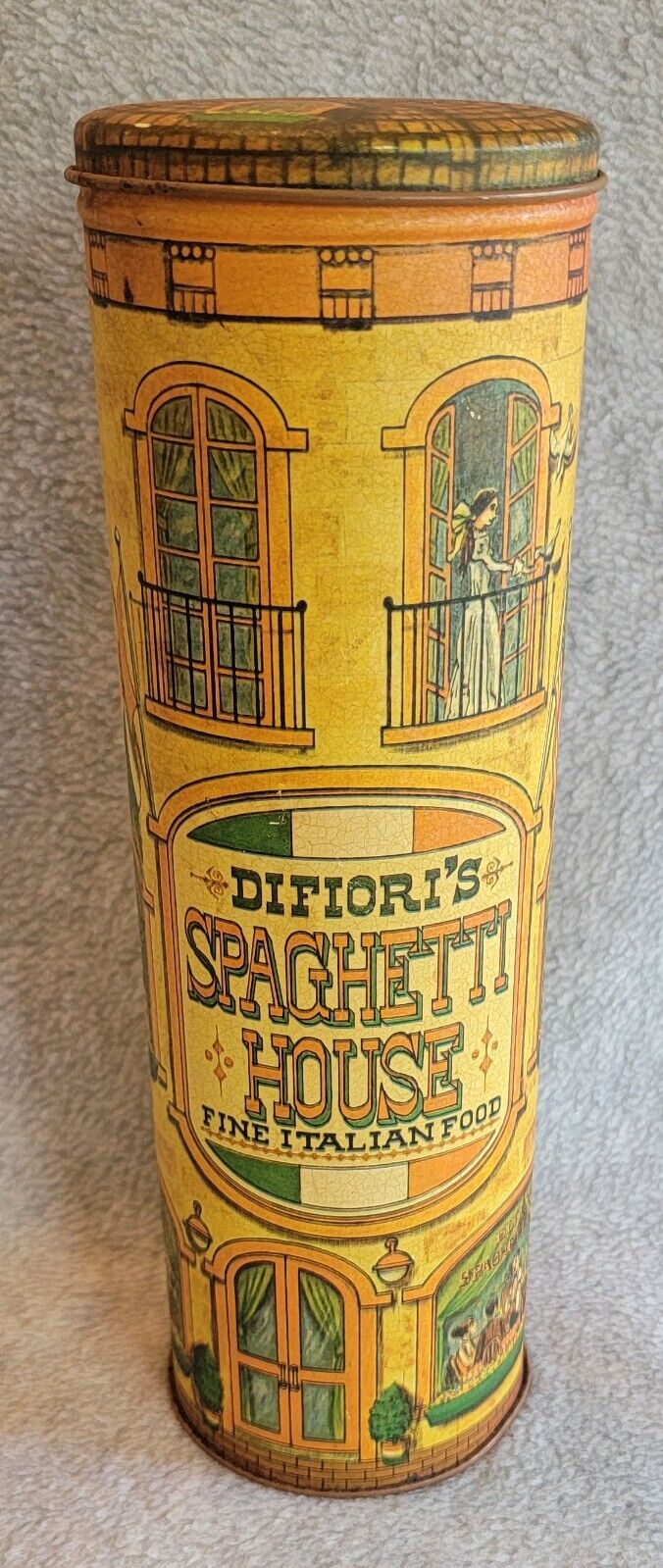 Vintage 1979' Difiori's Spaghetti House Tin Good Condition