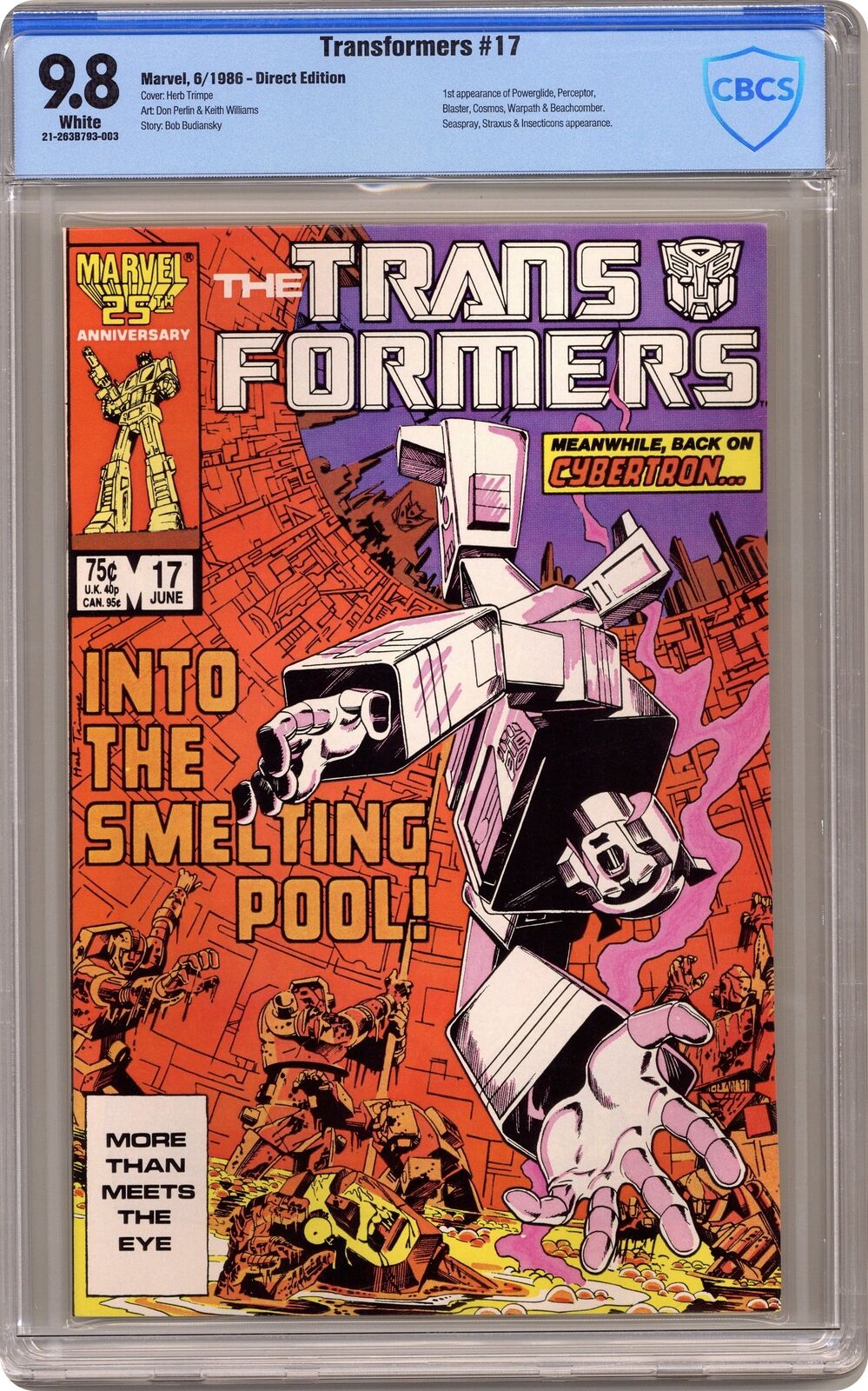 Transformers #17 CBCS 9.8 1986 21-263B793-003